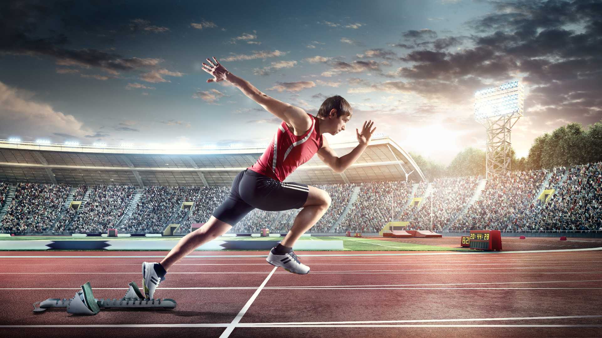 Homme sportif de haut niveau